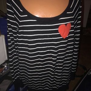 Black and white striped sweater